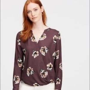 Ann Taylor Faux Wrap Blouse